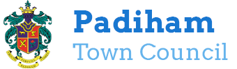 Padiham Town Council Crest & text 'Padiham Town Council'.